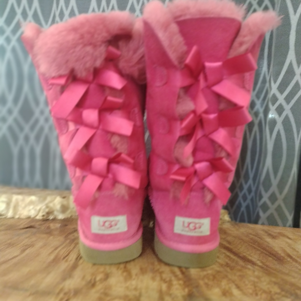 UGG boots girl 3 Bailey Bow tall pink boots